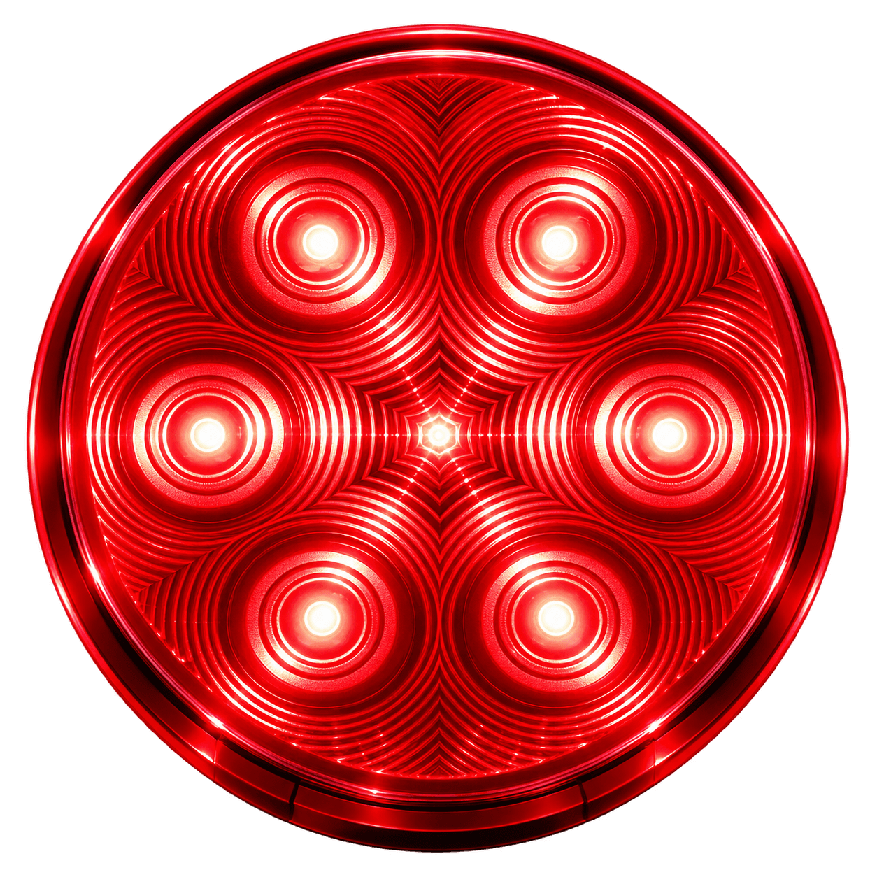 ELYON TailGuard, a round red LED trailer tail light with a tracker and BLE gateway built inside